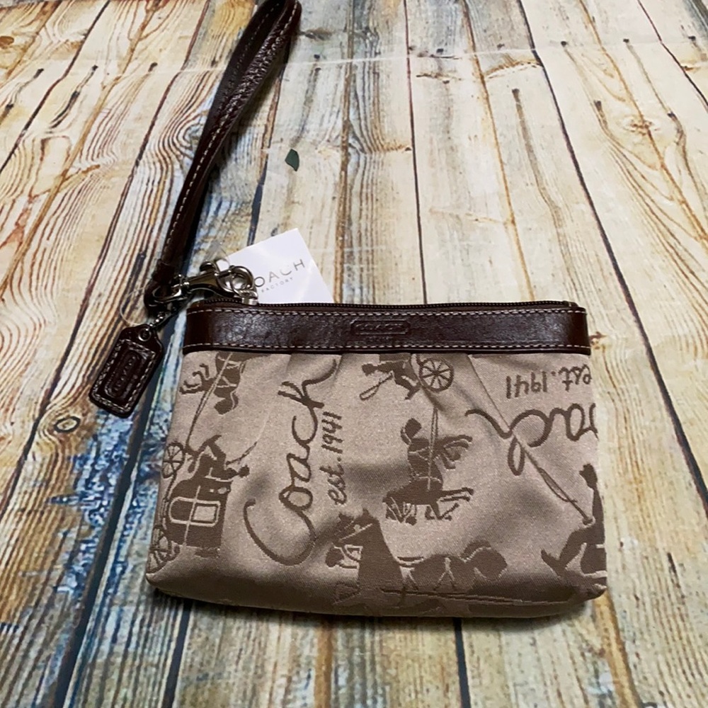 Coach Signature Collection Wristlet NWT